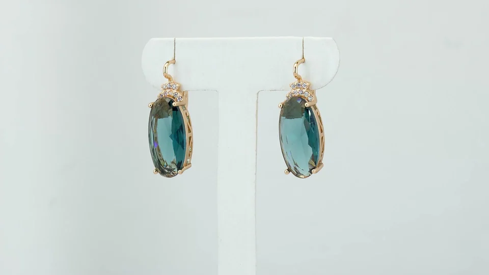 Ziraklar bijuteriya 18 karat pushti tilla yugurtirilgan, rasm 3