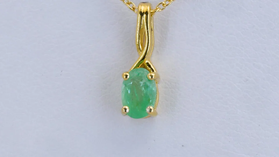 Подвеска Серебро 925 Эфиопский изумруд, фото 4