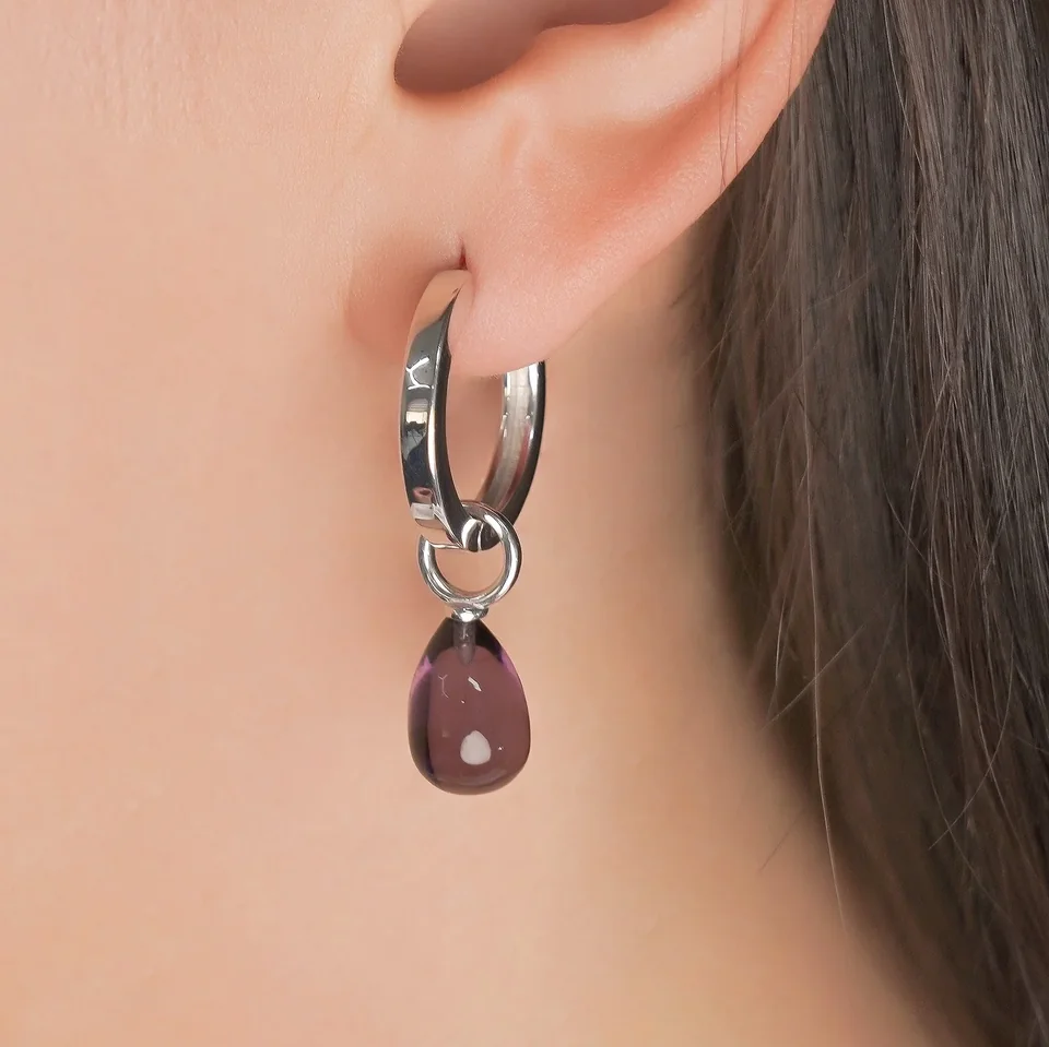 Серьги из серебра 925 с голубым кристаллом Линде, фото 10
