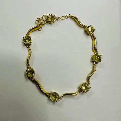 BilagUzuk Kumush 925 Limon rang Topaz (tilla yugurtirilgan)