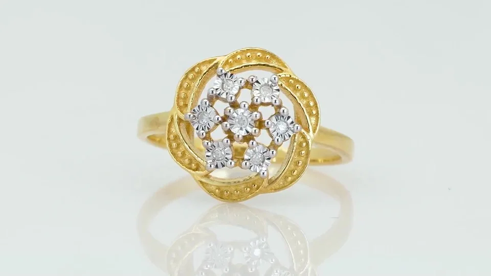 Uzuk Kumush 925 brilliant (Tilla yugurtirilgan), rasm 4