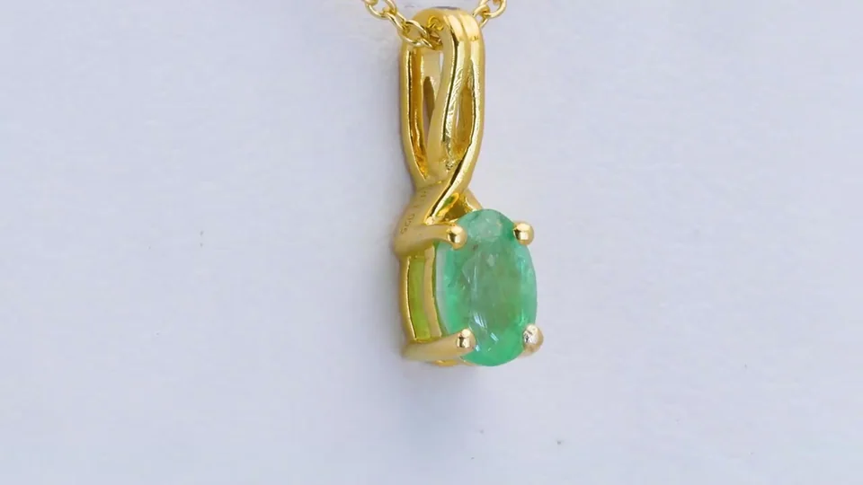 Подвеска Серебро 925 Эфиопский изумруд, фото 6