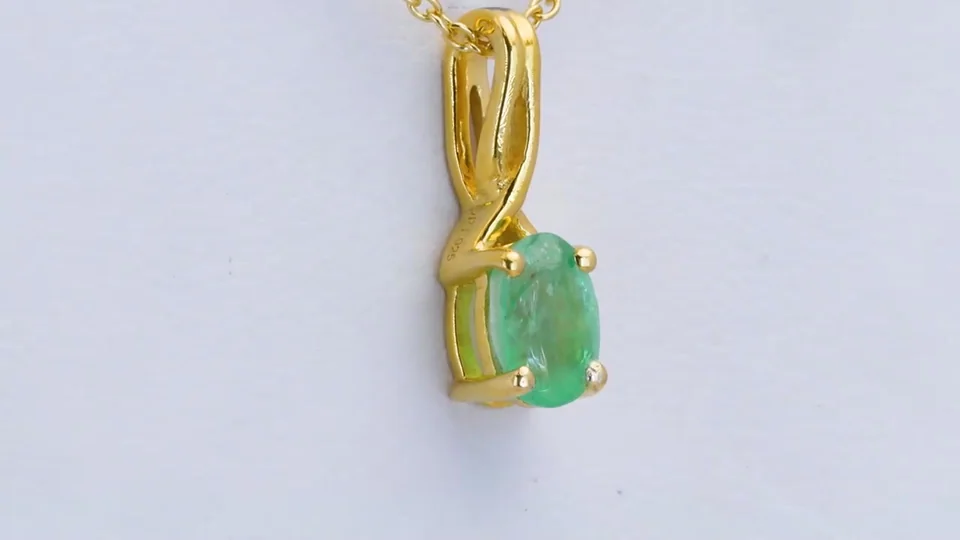 Подвеска Серебро 925 Эфиопский изумруд, фото 7