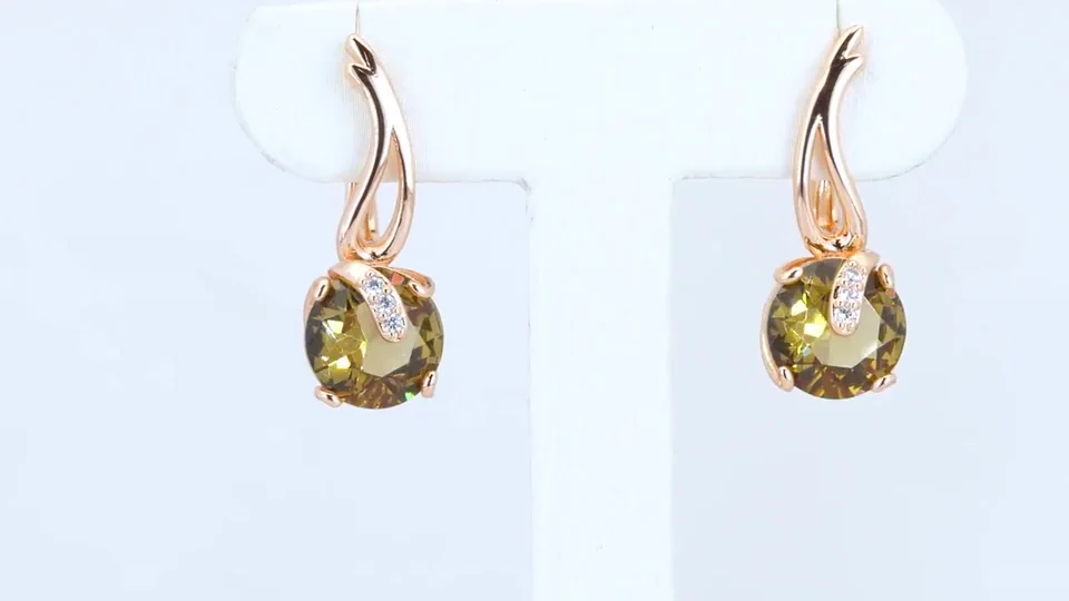 Серьги розовая позолота 18 карат, бижутерия, фото 10