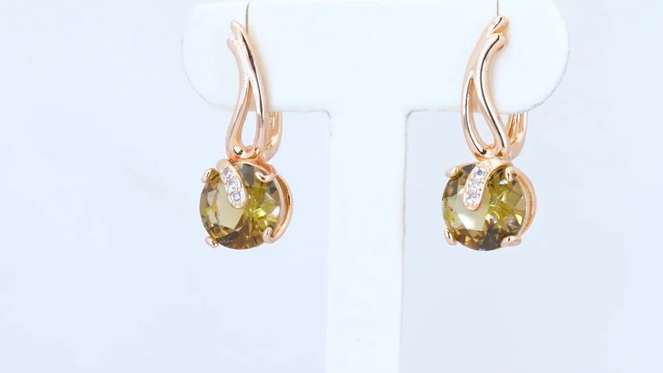 Серьги розовая позолота 18 карат, бижутерия, фото 9
