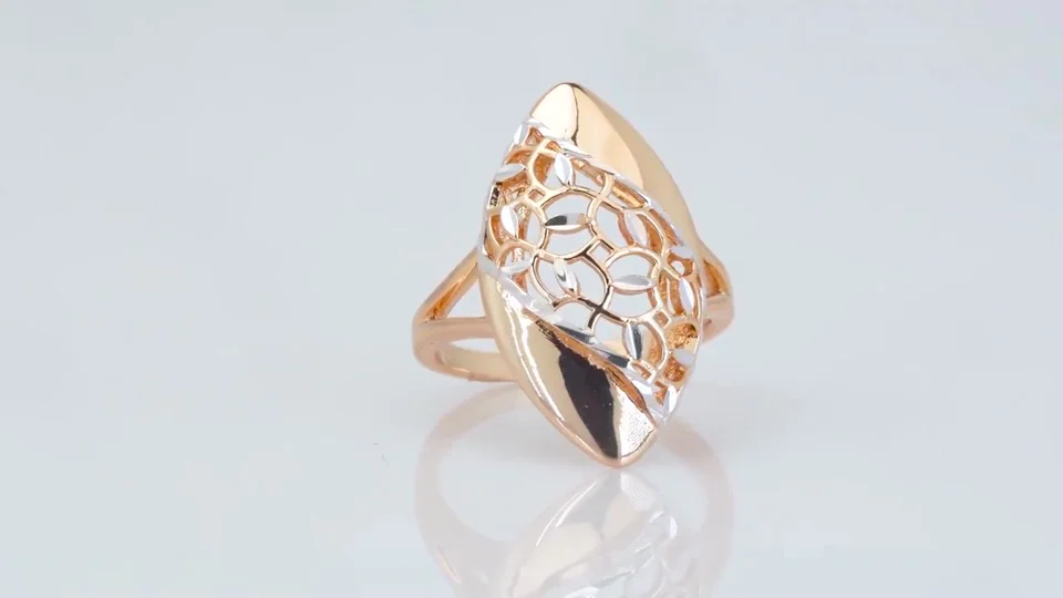 Uzuk bijuteriya 18 karat pushti tilla yugurtirilgan, rasm 14