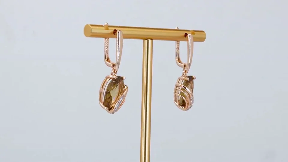 Ziraklar bijuteriya 18 karat pushti tilla yugurtirilgan, rasm 12