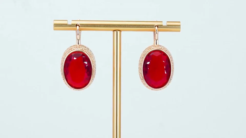 Серьги розовая позолота 18 карат, бижутерия, фото 7