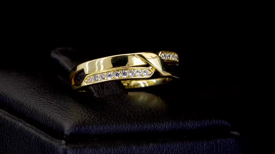 Кольцо желтая позолота 18 карат, бижутерия, фото 12