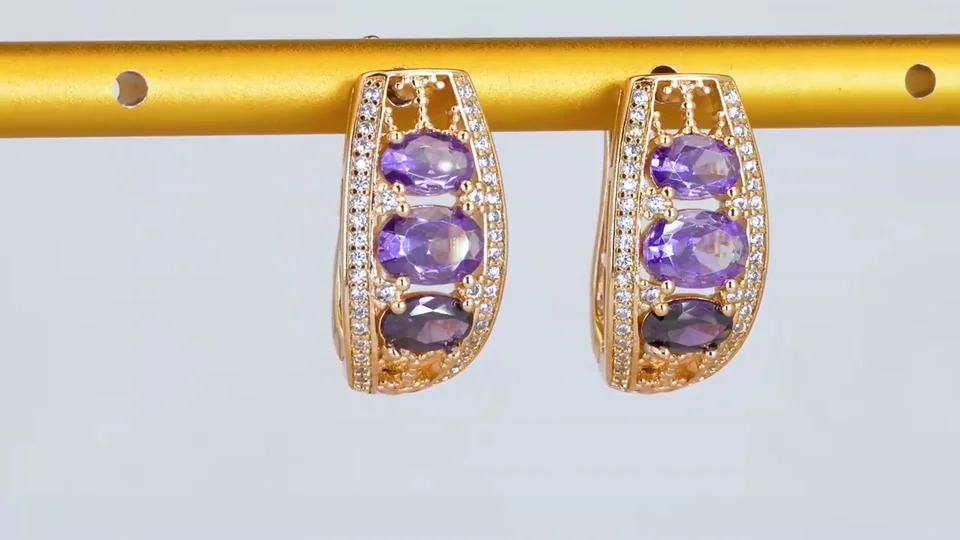 Серьги розовая позолота 18 карат, бижутерия, фото 11