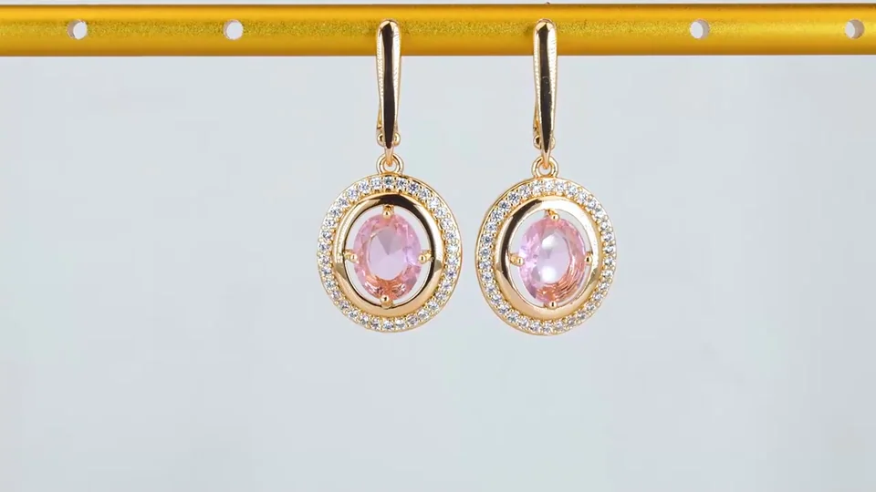 Серьги розовая позолота 18 карат, бижутерия, фото 13