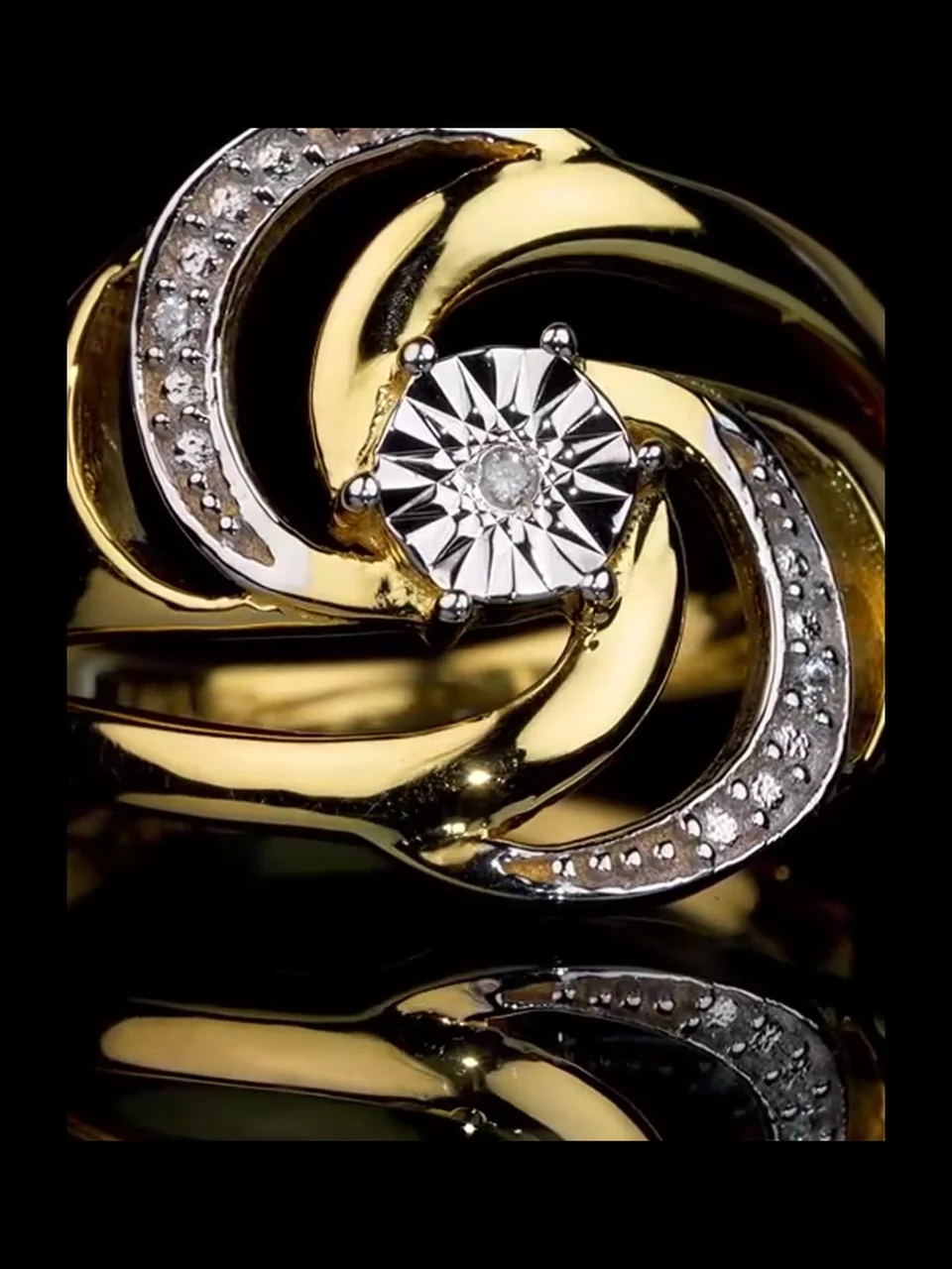 Кольцо Серебро 925 Белый бриллиант Белый циркон, фото 9