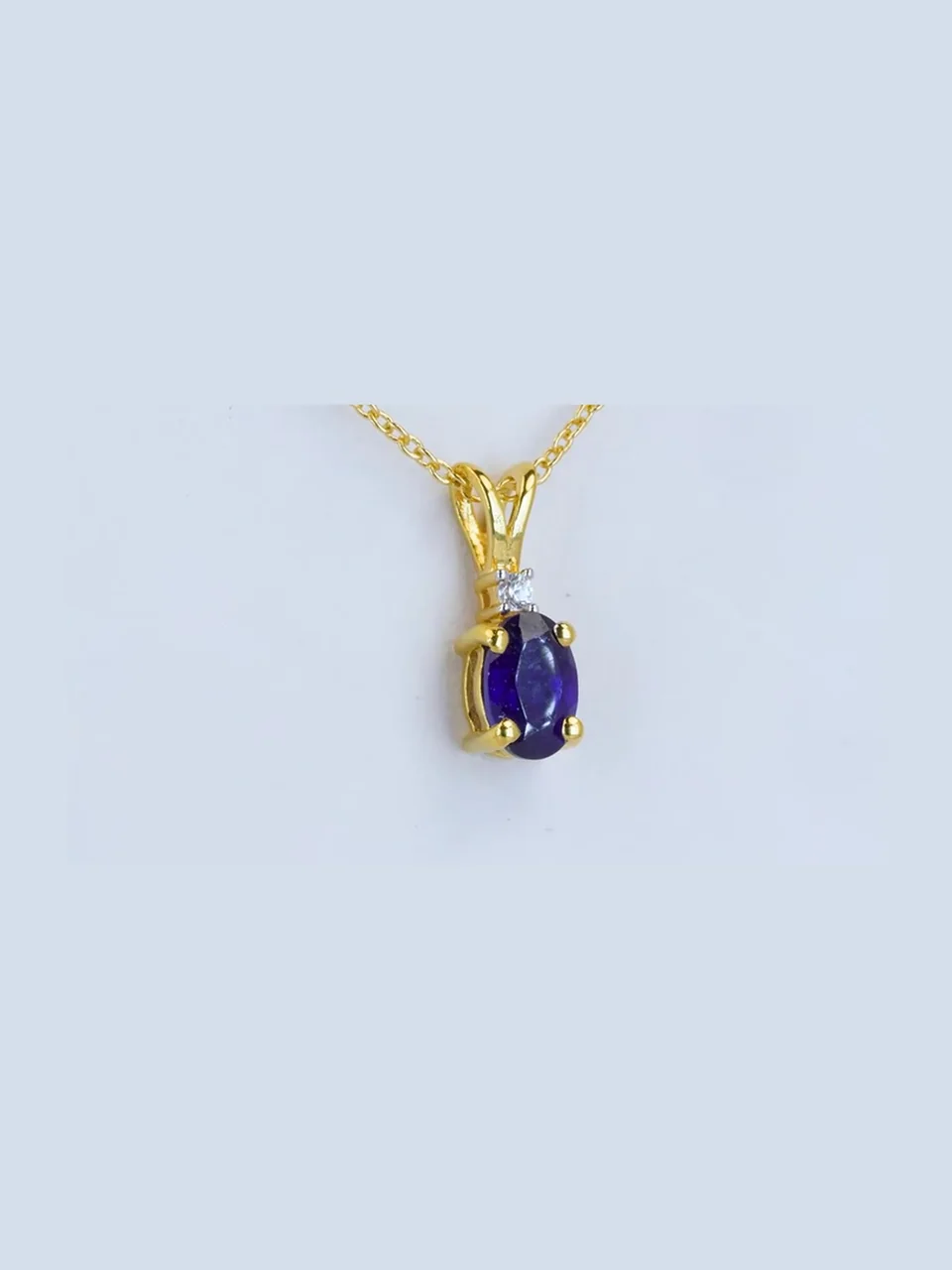 Marjon Kumush 925 Madagaskar safir va oq zirkon, rasm 10