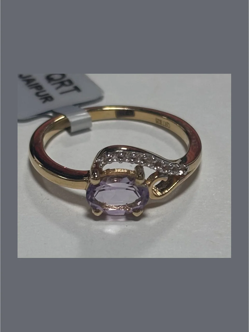 Uzuk Kumush 925 Ametist Rose de France Braziliya topaz (Tilla yugurtirilgan), rasm 2
