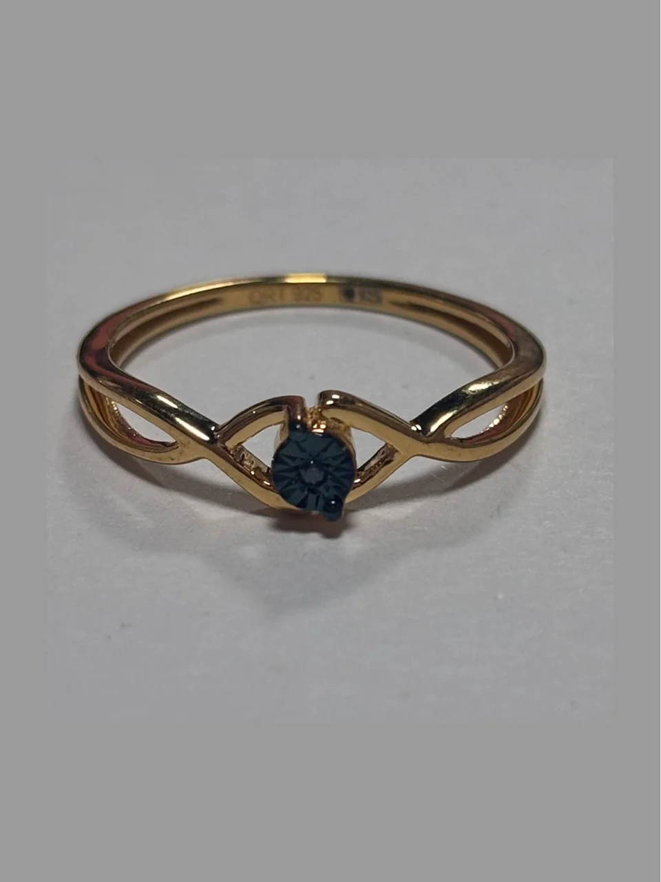 Uzuk Kumush 925 Ko'k brilliant, rasm 8