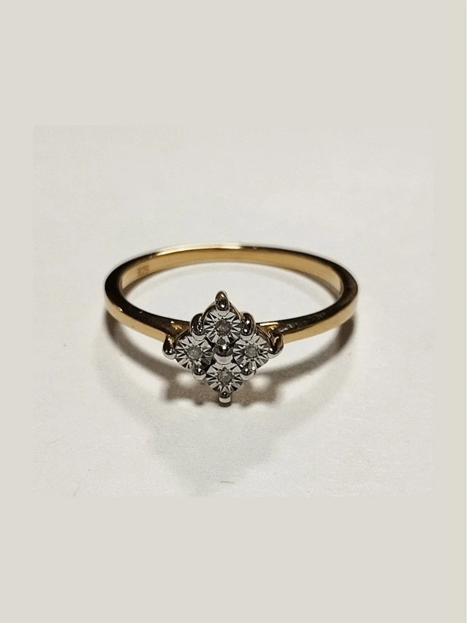 Uzuk Kumush 925 Brilliant (Tilla yugurtirilgan), rasm 2