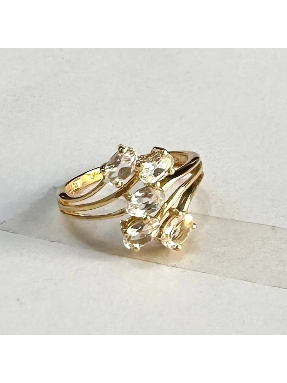 Uzuk Kumush 925 Topaz Oq (Tilla), rasm 8