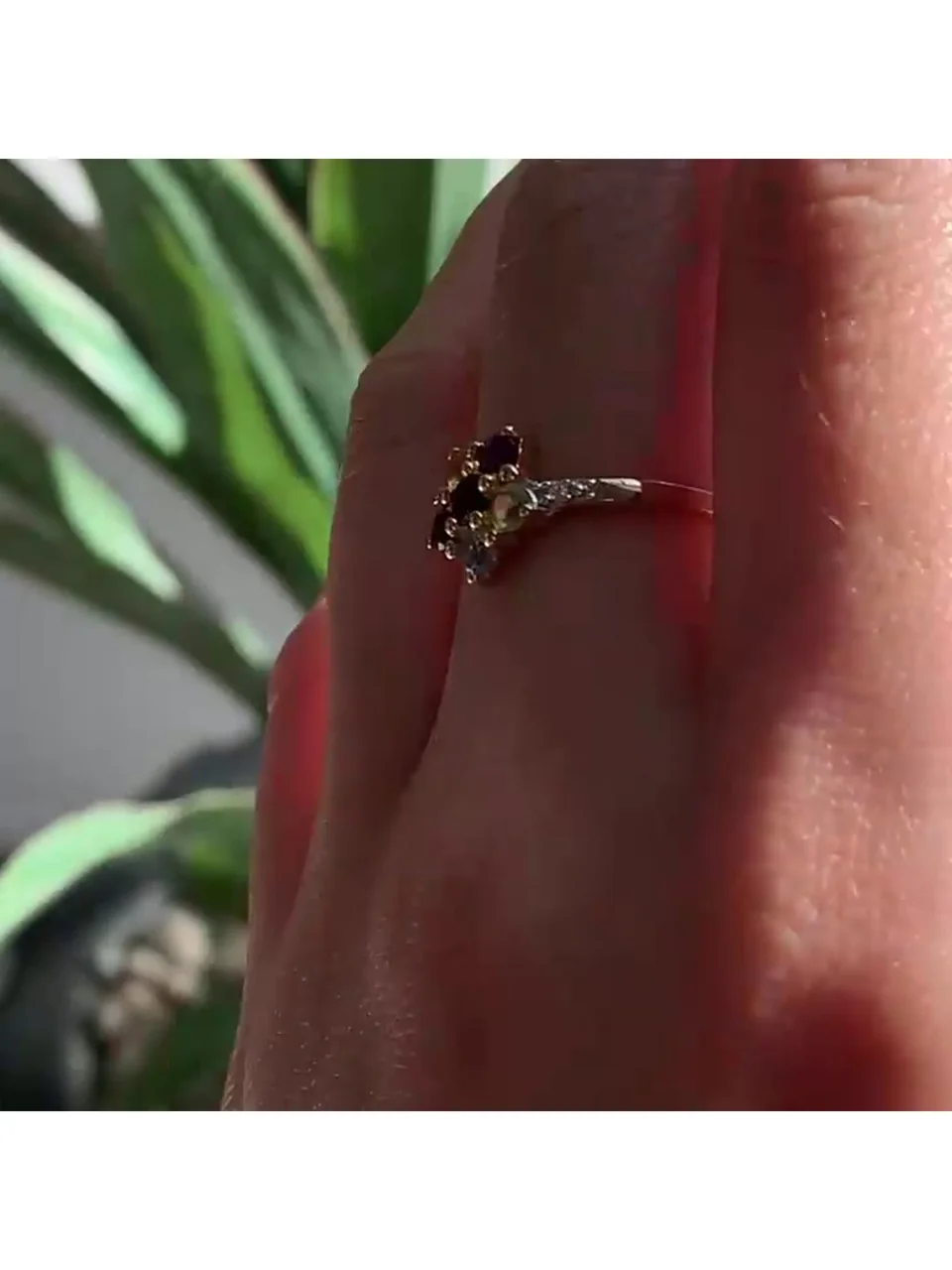 Uzuk Kumush 925 Afrika Ametisti Sitrin Granat Peridot Topaz Swiss (Tilla Yugurtirilgan), rasm 11