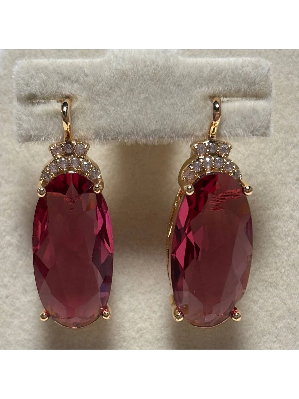 Серьги розовая позолота 18 карат, бижутерия, фото 11