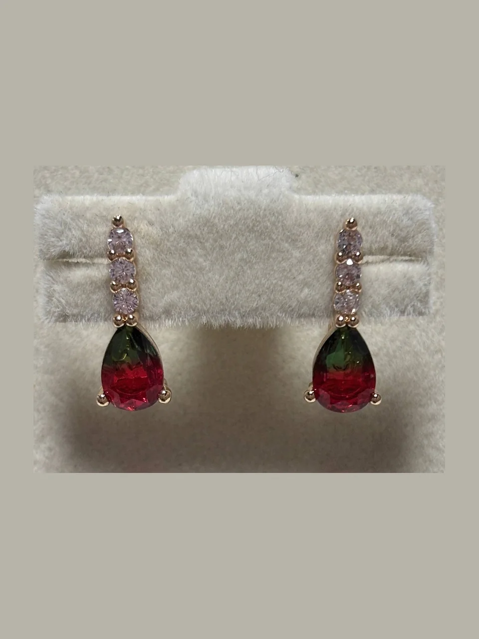 Серьги розовая позолота 18 карат, бижутерия, фото 8