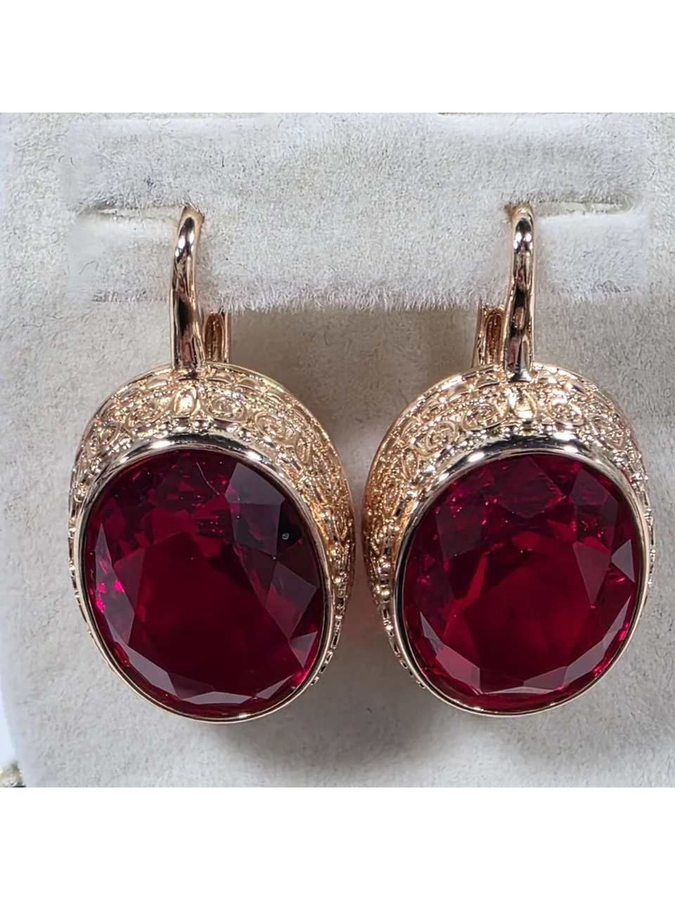 Серьги розовая позолота 18 карат, бижутерия, фото 8