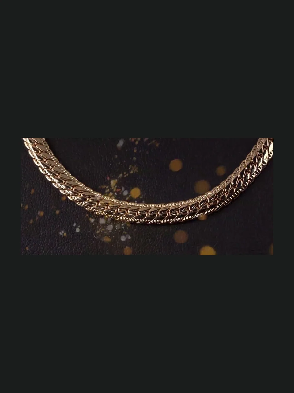 Цепь, розовая позолота 18K, бижутерия, 55 см, фото 5