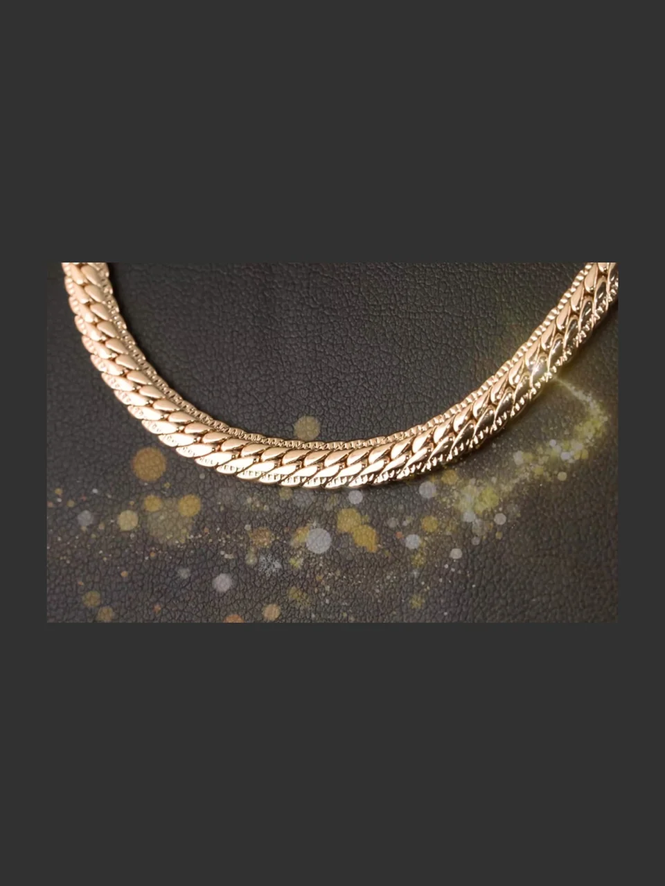 Цепь, розовая позолота 18K, бижутерия, 55 см, фото 6