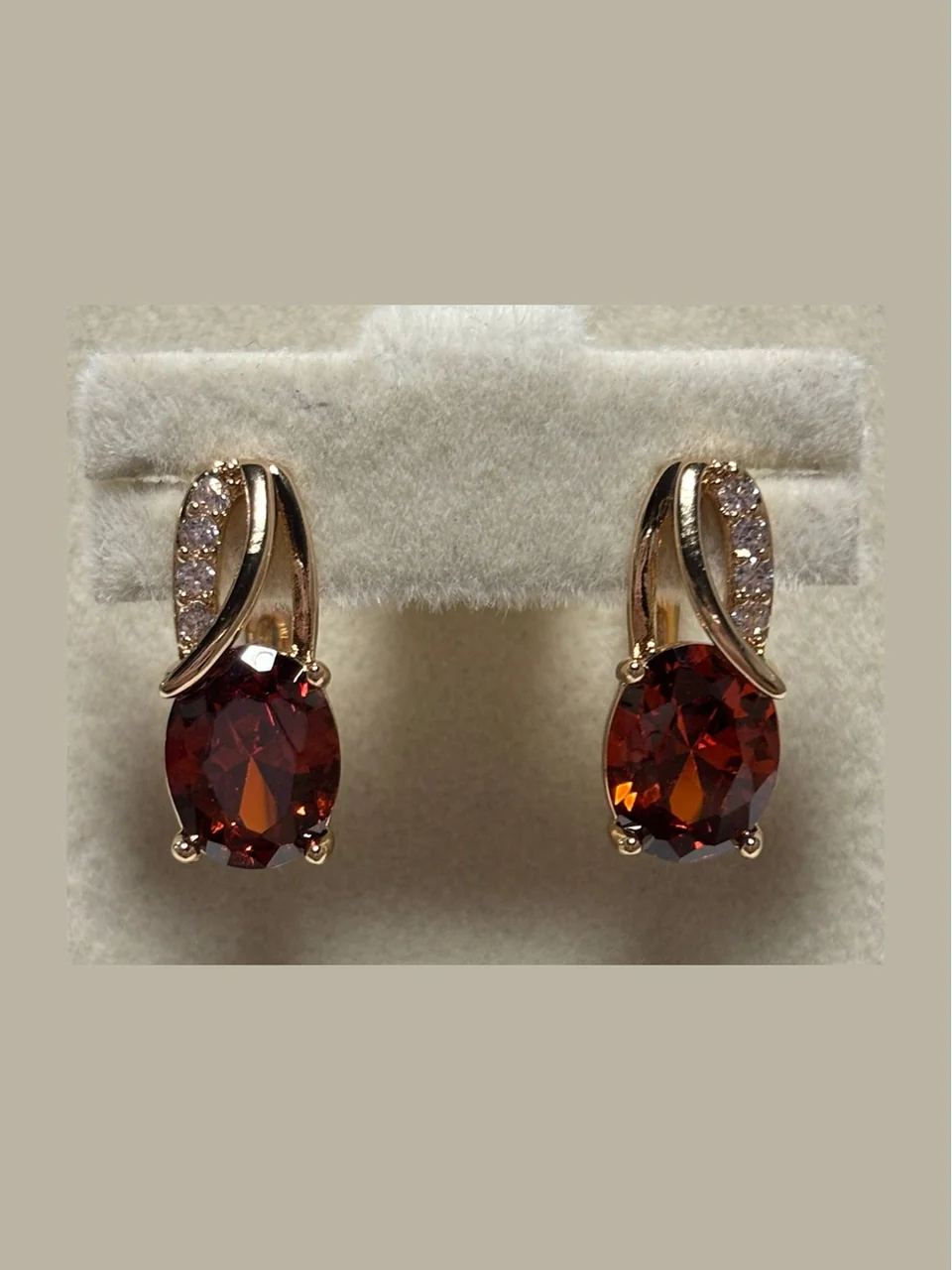 Серьги розовая позолота 18 карат, бижутерия, фото 8