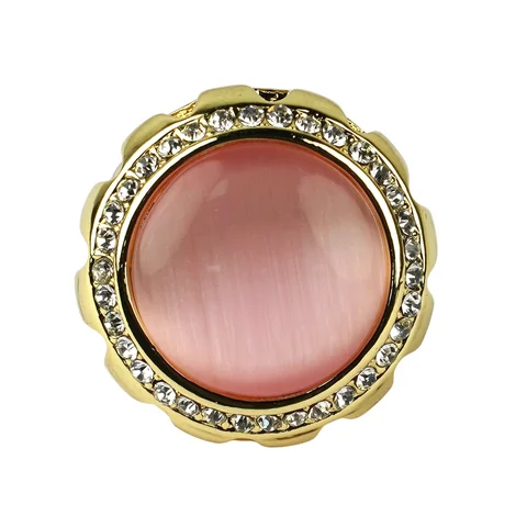 Кольцо из сплава с кошачьим глазом, позолота 18K
