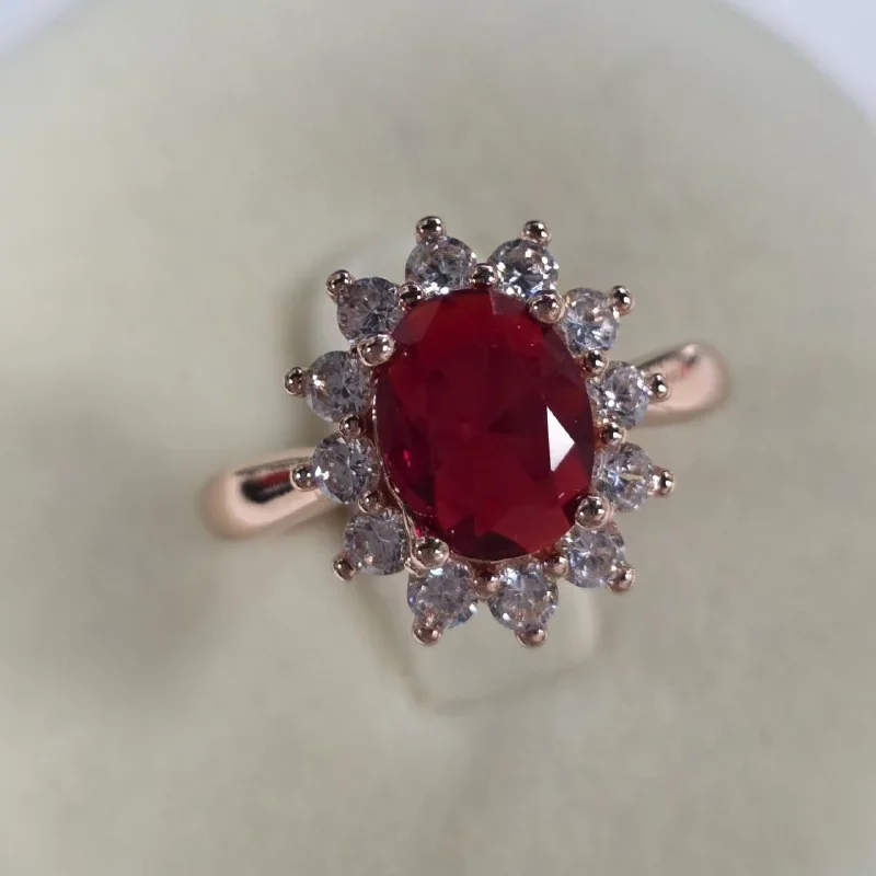 Кольцо розовая позолота 18 карат, бижутерия, фото 6