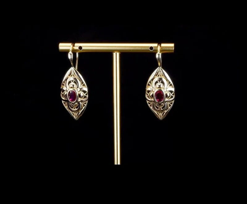 Серьги розовая позолота 18 карат, бижутерия, фото 9