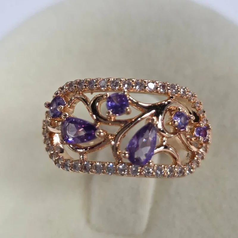 Серьги розовая позолота 18 карат, бижутерия, фото 14