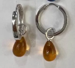 Серьги из серебра 925 с голубым кристаллом Линде, фото 12