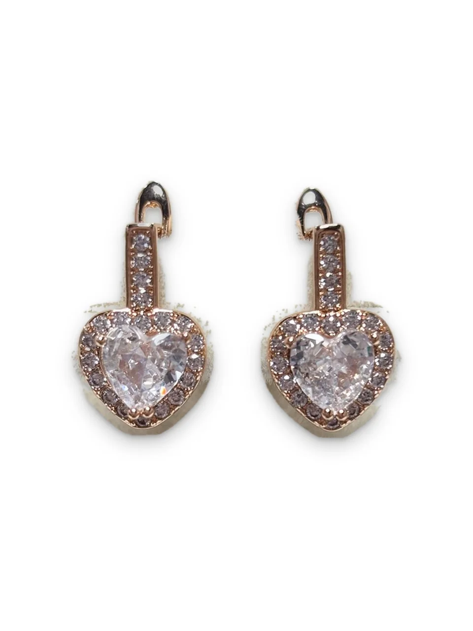 Серьги розовая позолота 18 карат, бижутерия, фото 6