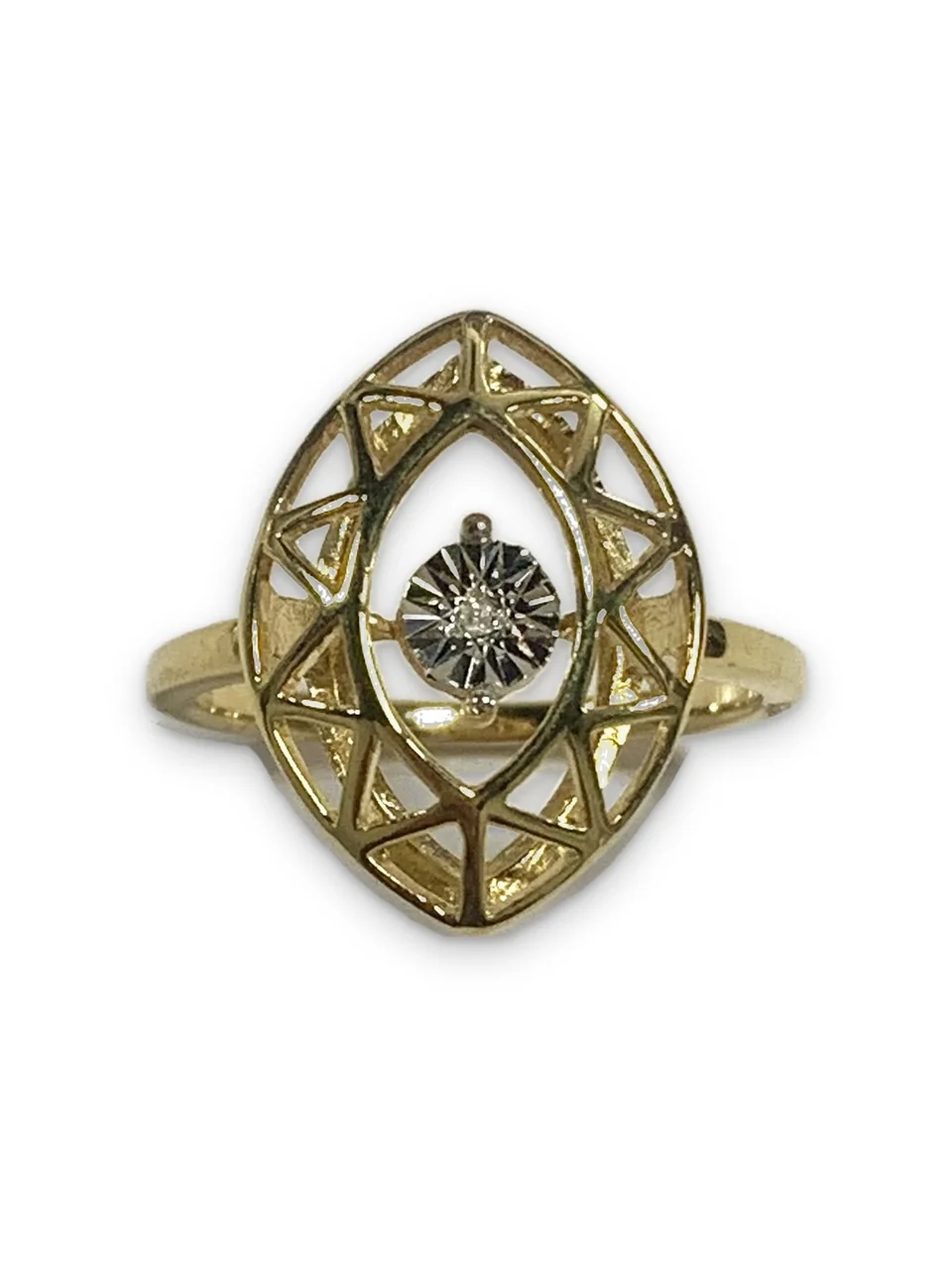 Uzuk Kumush 925 Brilliant (Tilla Yugurtirilgan), rasm 5