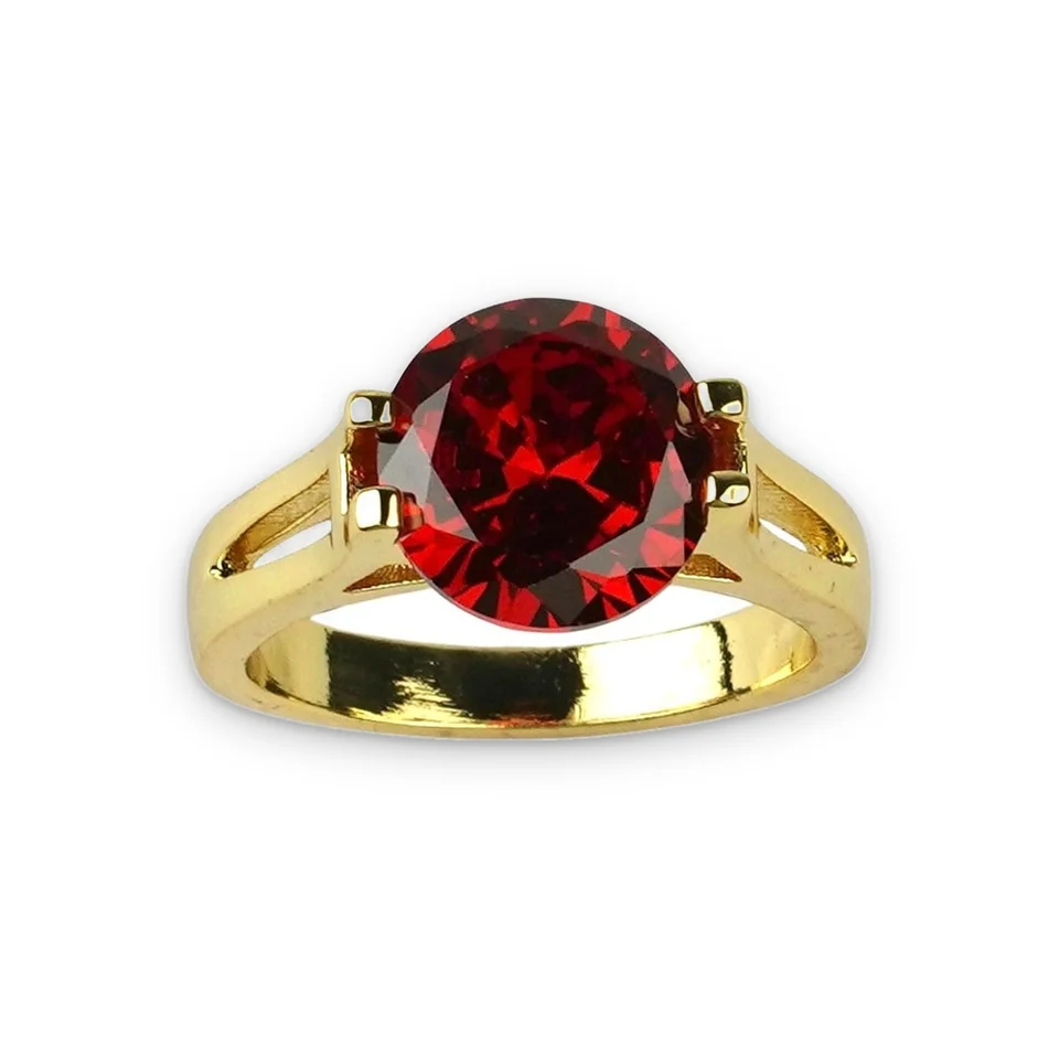 Кольцо бижутерия с фианитом, позолота 18K, фото 4