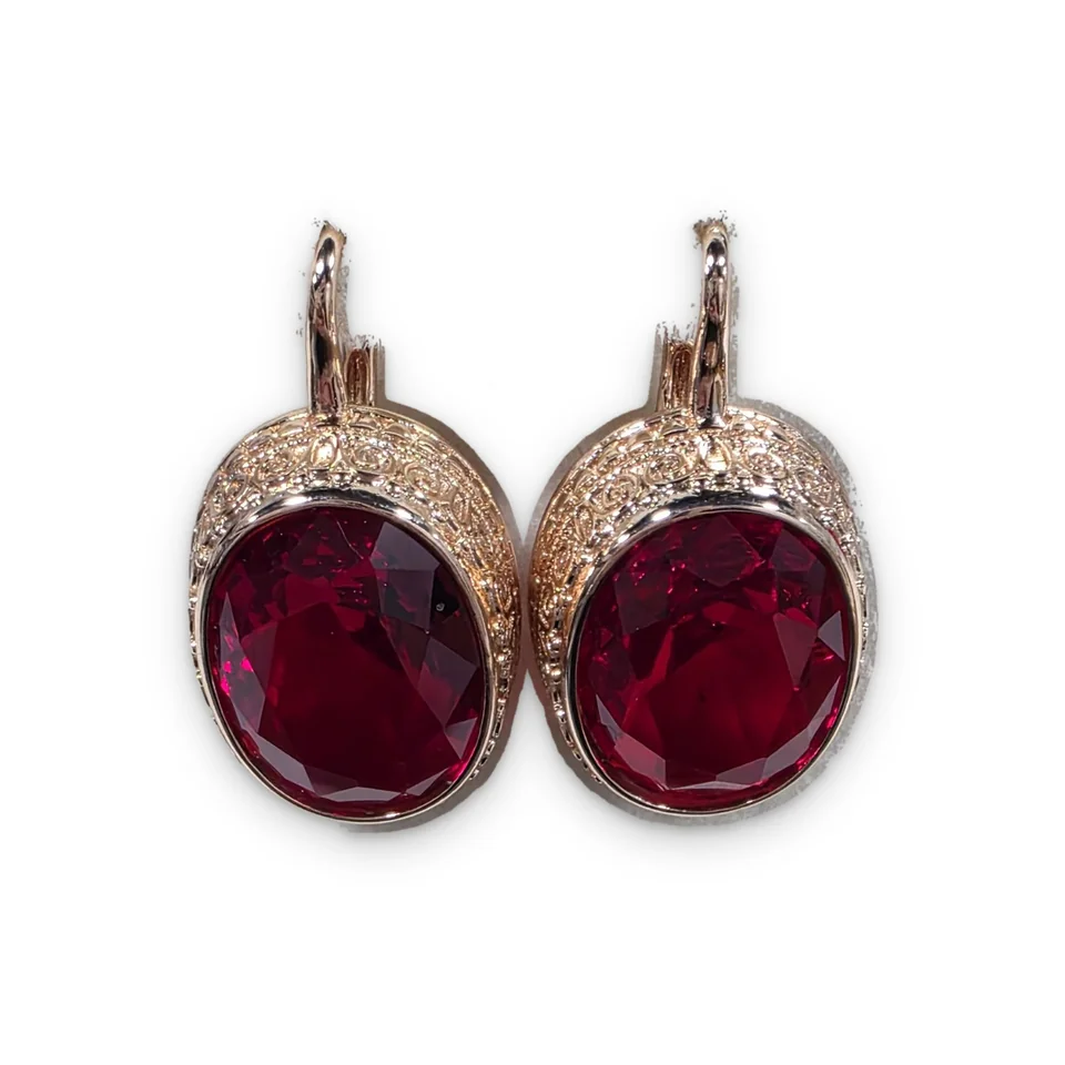 Серьги розовая позолота 18 карат, бижутерия, фото 5