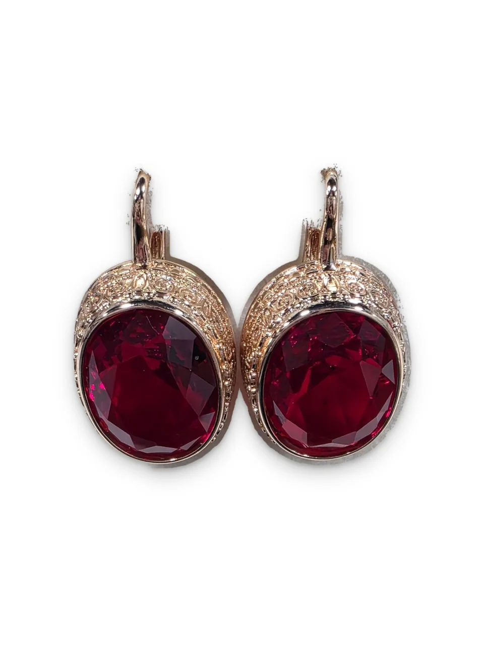 Серьги розовая позолота 18 карат, бижутерия, фото 6
