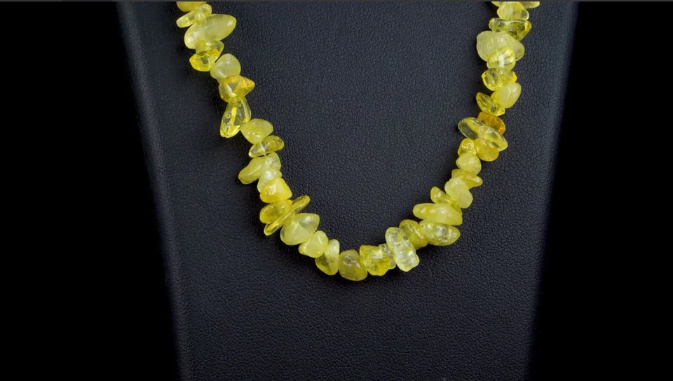 Бусы натуральный цитрин 80 см, фото 1