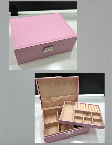 Шкатулка для украшений 23*17*9 см (розовая)-2