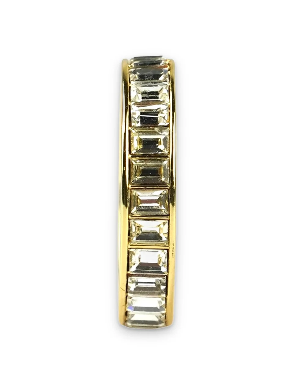 Кольцо бижутерия с фианитом, позолота 18K, фото 5