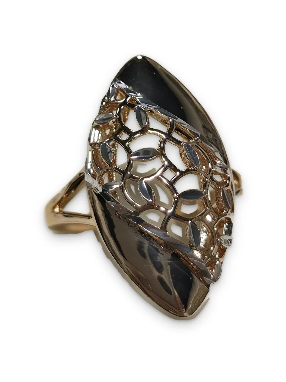 Uzuk bijuteriya 18 karat pushti tilla yugurtirilgan, rasm 5
