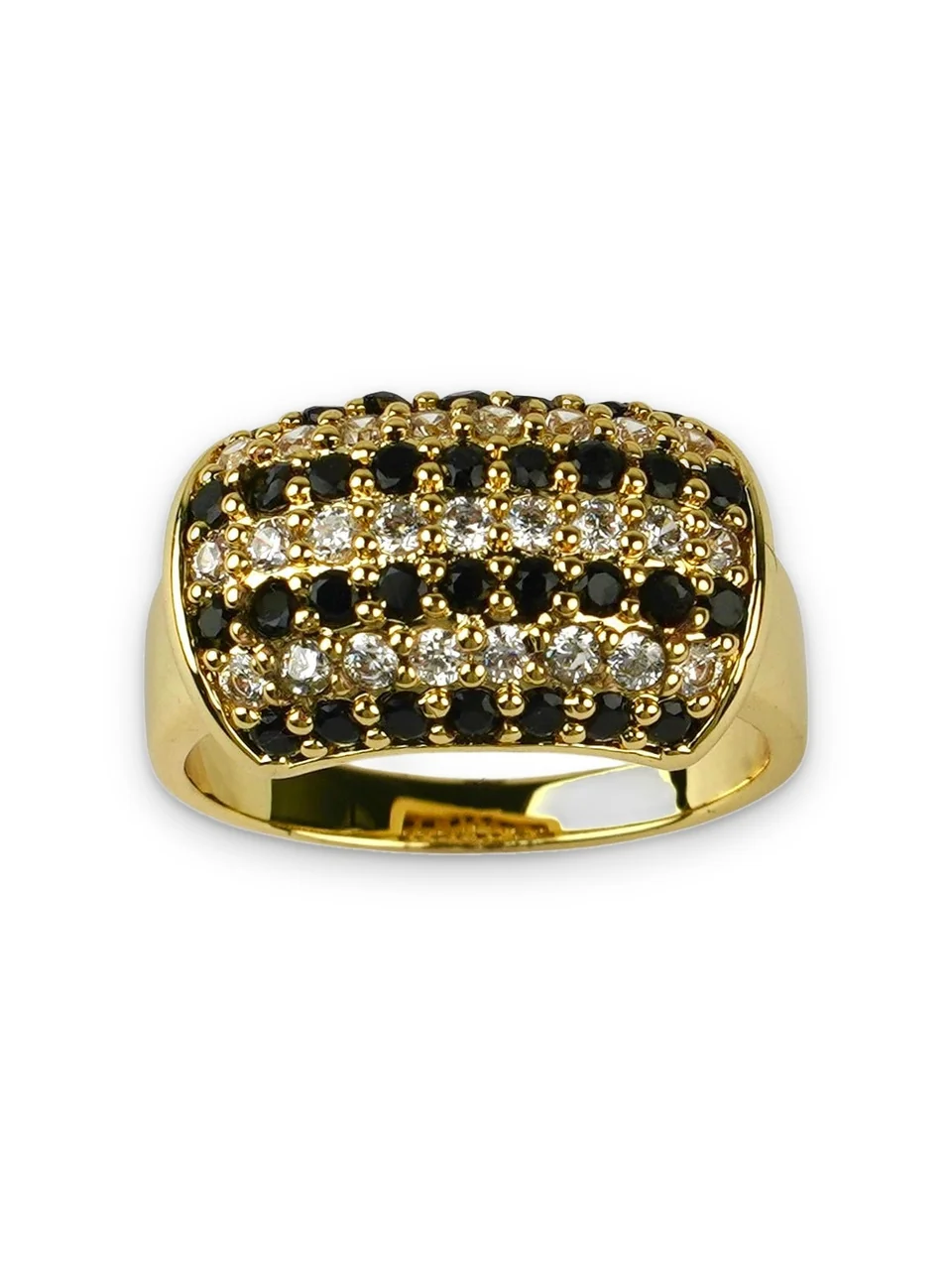 Кольцо бижутерия с фианитом, позолота 18K желтое золото, фото 6
