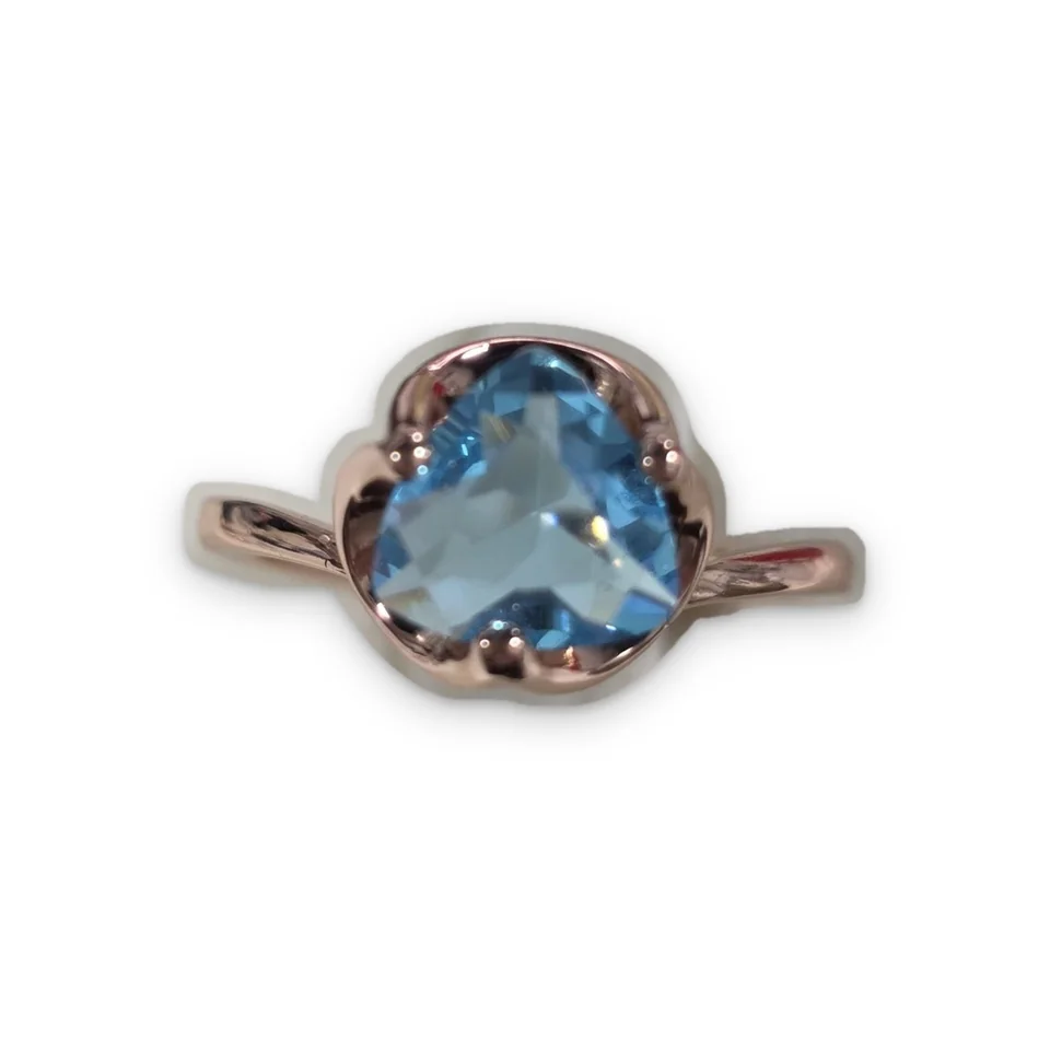 18 karat pushti tilla yugurtirilgan Bijuteriya uzuk, rasm 2