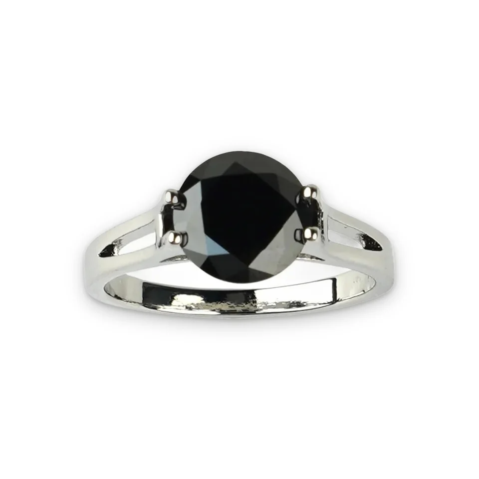 Кольцо бижутерия с фианитом, позолота белым золотом 18K, фото 7