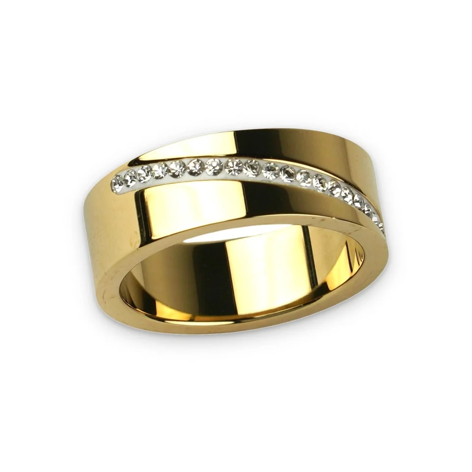 Кольцо бижутерия с фианитом, позолота 18K, фото 4