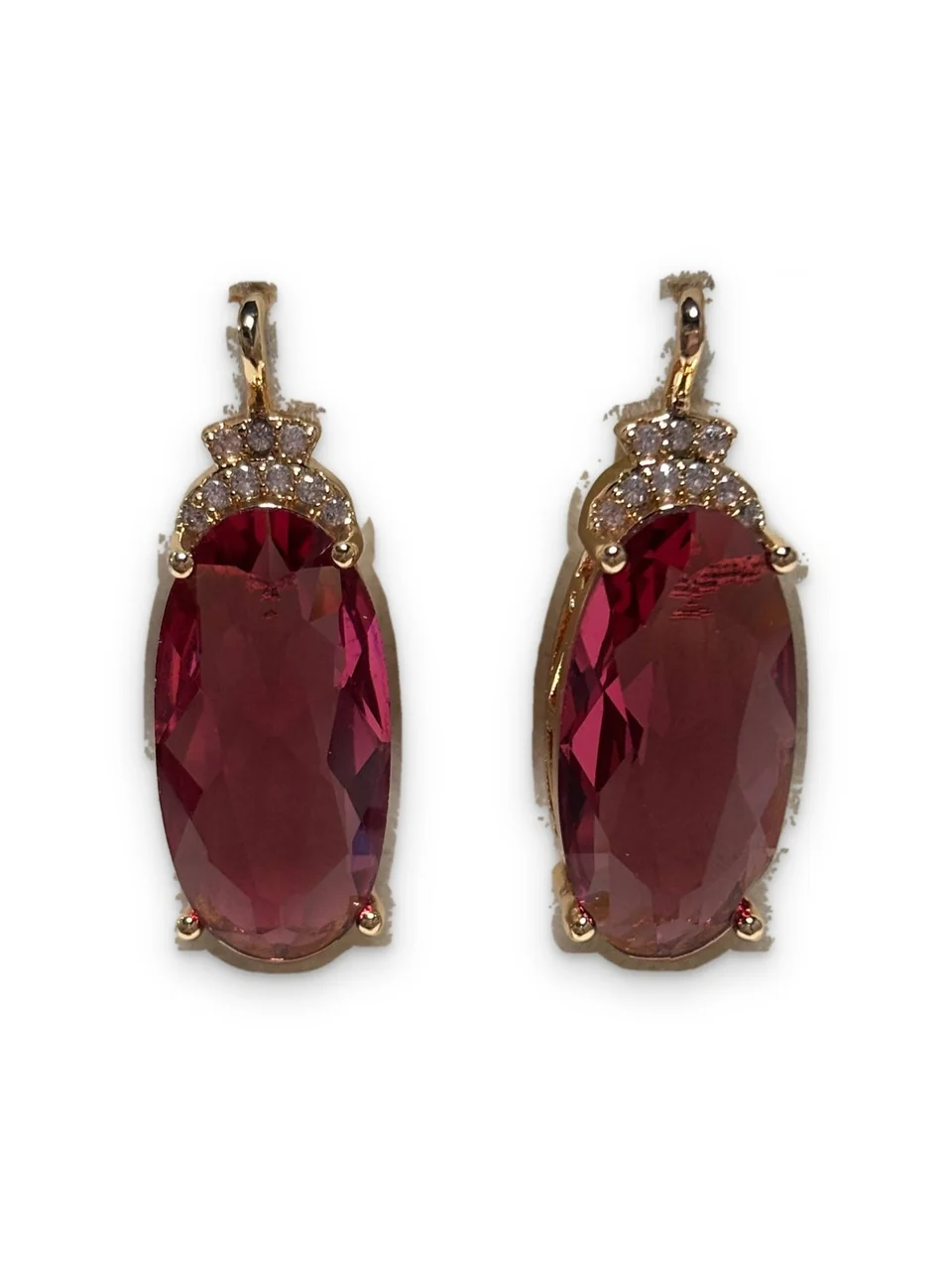 Серьги розовая позолота 18 карат, бижутерия, фото 8