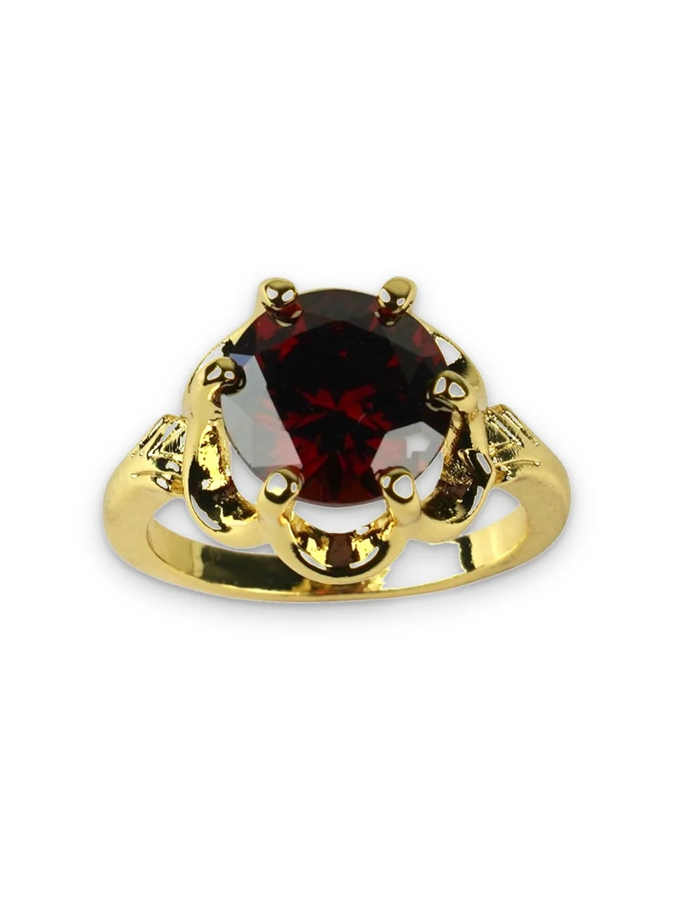 Кольцо бижутерия кристалл позолота 18K желтое, фото 5