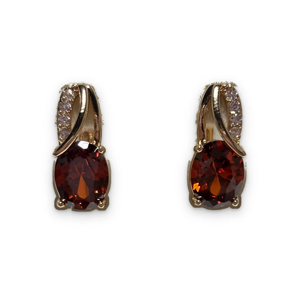 Серьги розовая позолота 18 карат, бижутерия, фото 5