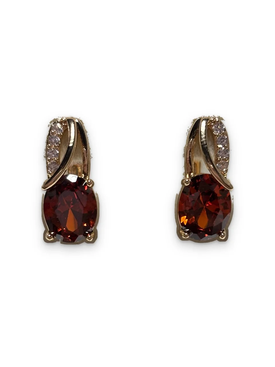 Серьги розовая позолота 18 карат, бижутерия, фото 6